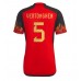 België Jan Vertonghen #5 Voetbalkleding Thuisshirt WK 2022 Korte Mouwen